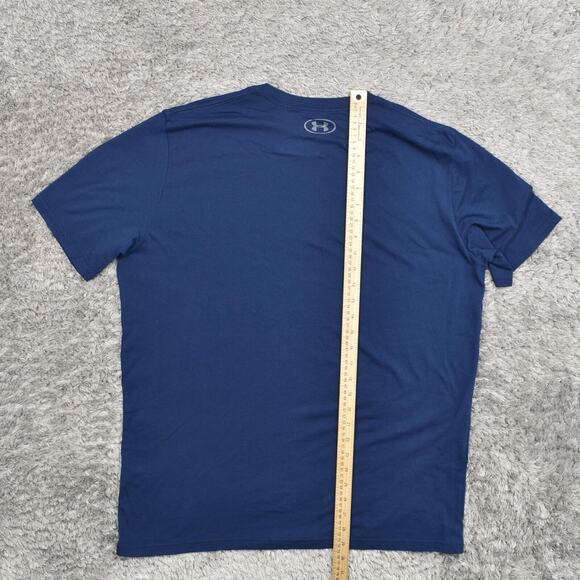 Under Armour Men's Adult Sz XL Tee Shirt T Blue Loose Heatgear Gym Run Athletic - Picture 4 of 8